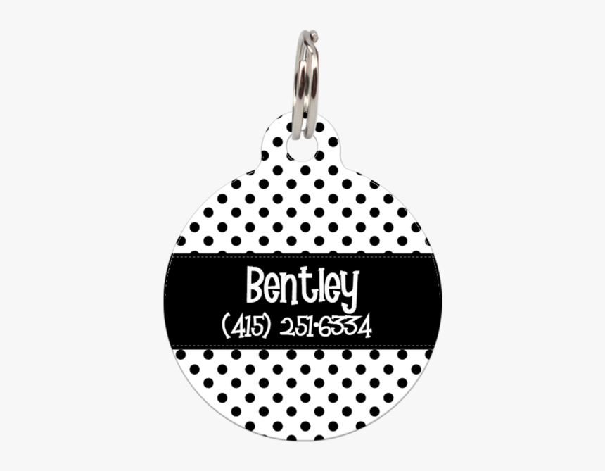 Black Dots Pattern Personalized Dog Id Tag For Pets - Pop Art Design Email, HD Png Download