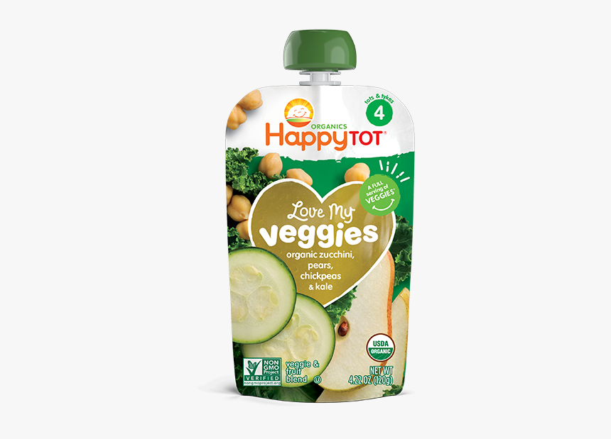 Zucchinis, Pears, Chickpeas & Kale 
 Class Fotorama - Happy Tot Love My Veggies, HD Png Download