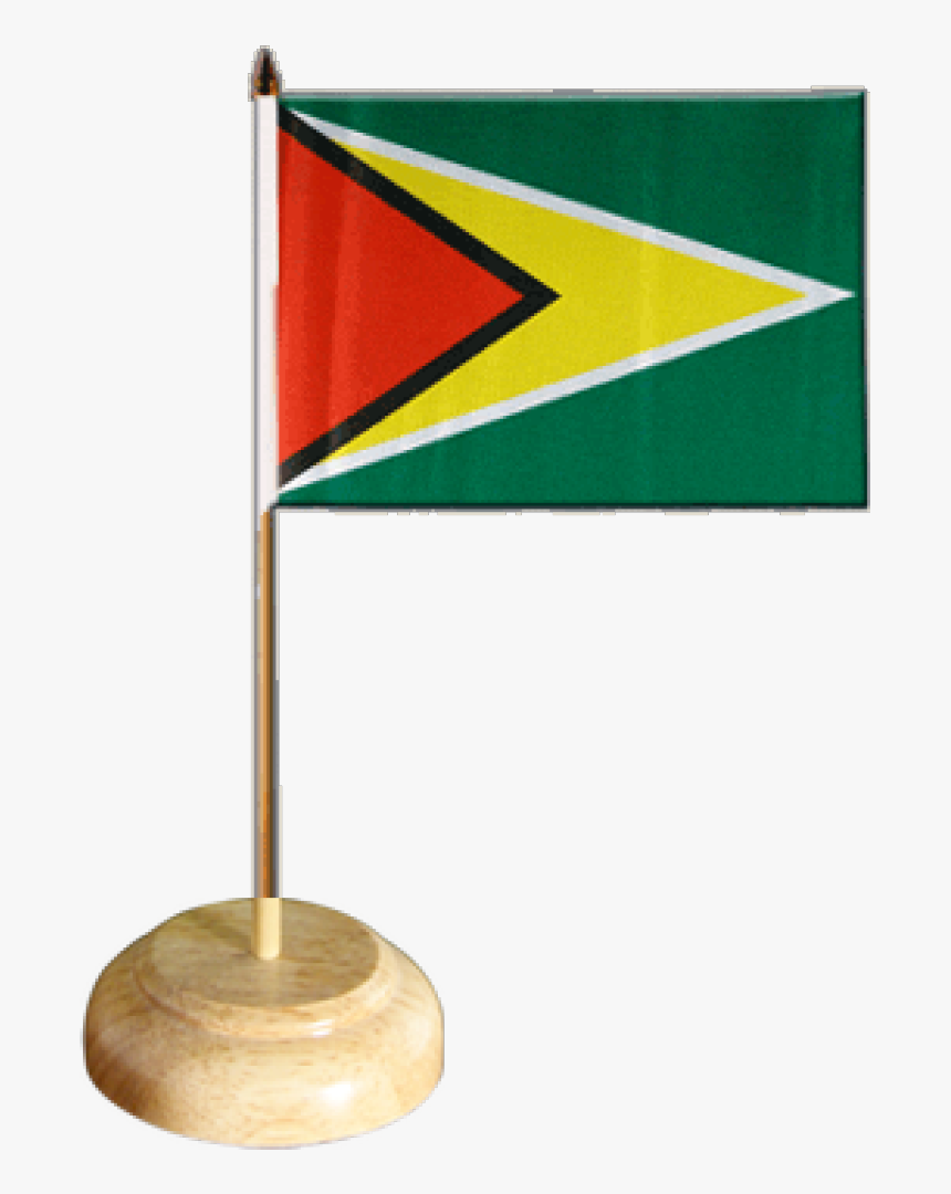 Guyana Table Flag - Drapeau De La Guyanne, HD Png Download