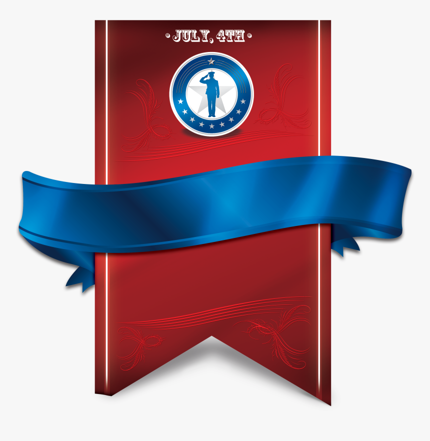 4th Of July Banner Png - Latest Banner Ribbon Png, Transparent Png