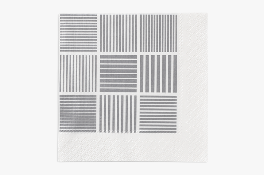 Nd Napkins 20 Pcs White Grey Cm Nanna Ditzel - Tile, HD Png Download