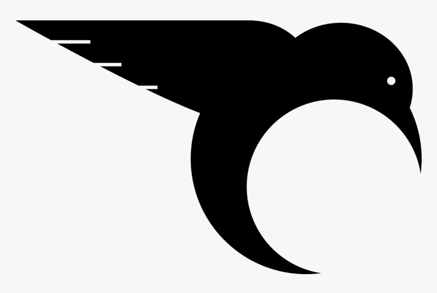 Flightless Bird,silhouette,water Bird - Hummingbird Silhouette Clipart, HD Png Download