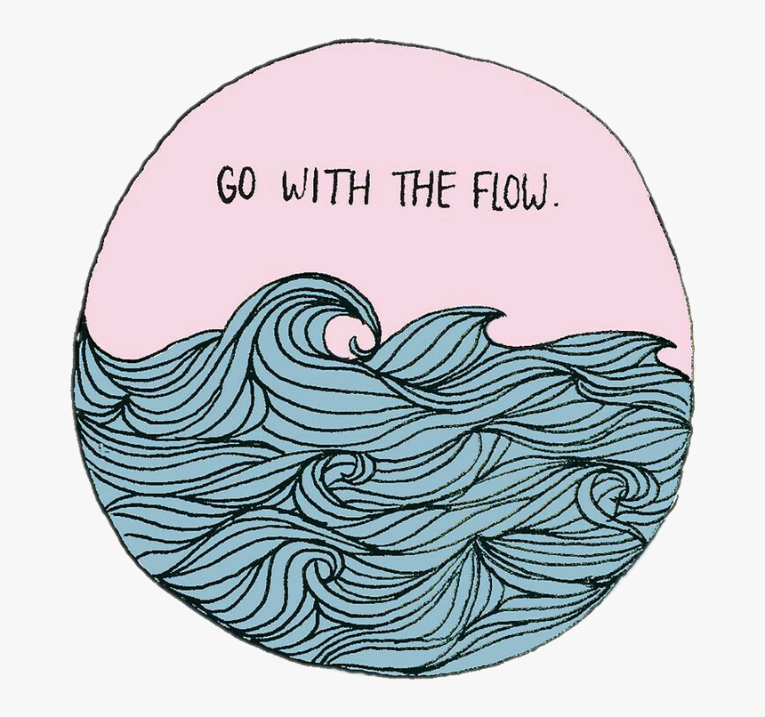#creativity #graffitiart #art#collage #tumblr - Go With The Flow Art, HD Png Download