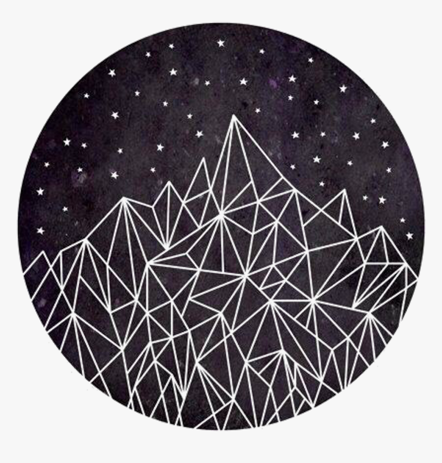 Tumblr Circle Png Download Svg Royalty Free Stock Tumblr - Mountain Made Of Triangles, Transparent Png