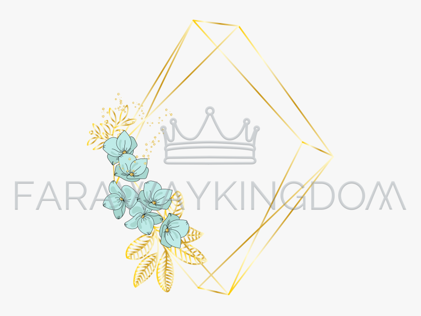 Geometric Flowers Wedding Golden Vector Illustration - Illustration, HD Png Download