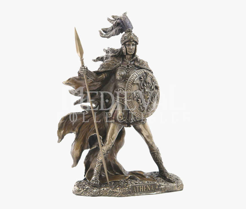 Athena Goddess Of Wisdom And War Statue, HD Png Download