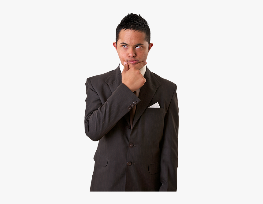 Man With Downs Syndrome Thinking - Gentleman, HD Png Download