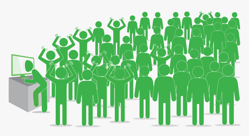 Group Of Users Part Of An Unexpected Traffic Surge - Crowd, HD Png Download
