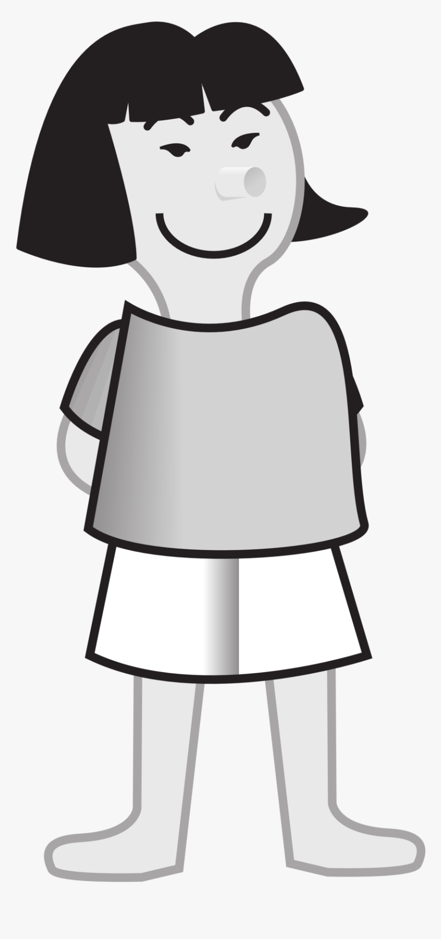Space Page 21 Asian Girl - Asian Girl Clipart Black And White, HD Png Download