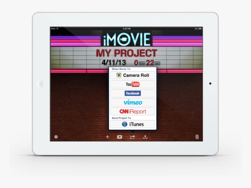 Imovie For Ipad, HD Png Download