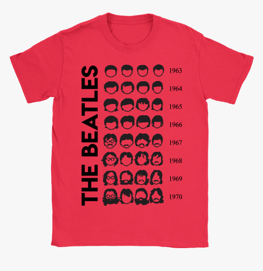 The Beatles Member S Faces Through The Years Shirts - Beatles Through The Years T Shirt, HD Png Download