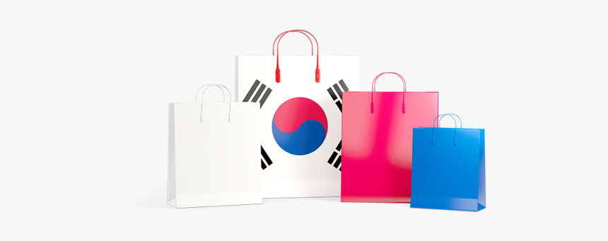 Shopping Bags With Flag - South Korea Flag, HD Png Download