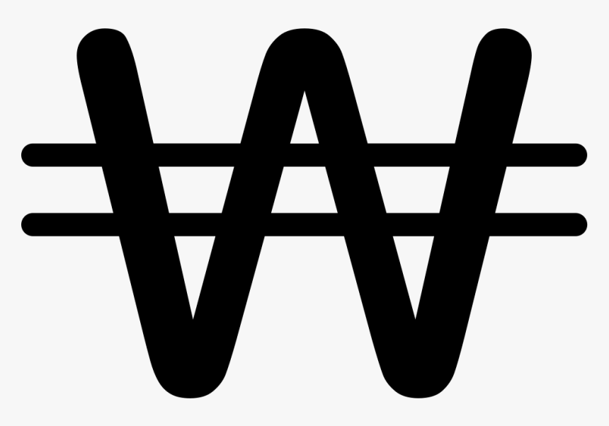 South Korea Won Currency Symbol - North Korean Currency Symbol, HD Png Download