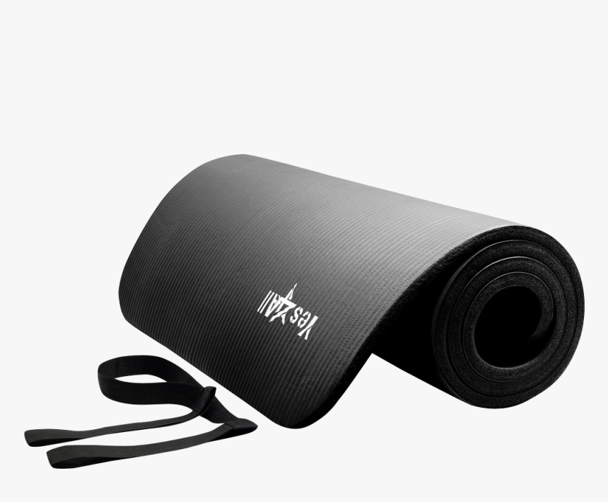 Extra Thick Exercise Yoga Mat With Carry Strap - Yoga Mat, HD Png Download