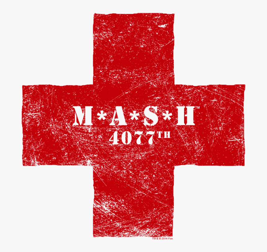 Mash Red Cross Men S Slim Fit T-shirt 
 Class - 5xl Mash T Shirt, HD Png Download