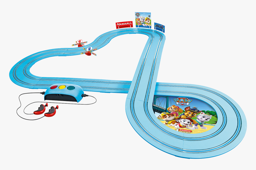 carrera paw patrol on the track