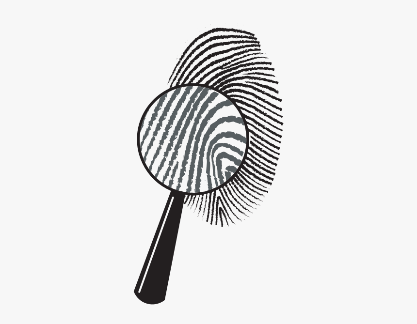 Fingerprints Under The Magnifying Glass - Lupa Y Huella Dactilar, HD Png Download