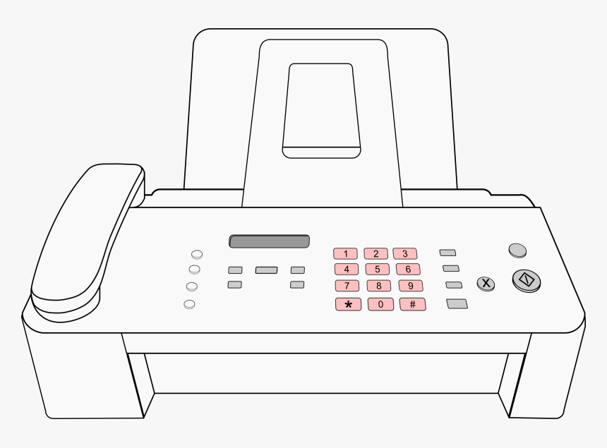 This Free Icons Png Design Of Modern Fax Machine , - Draw A Fax Machine, Transparent Png