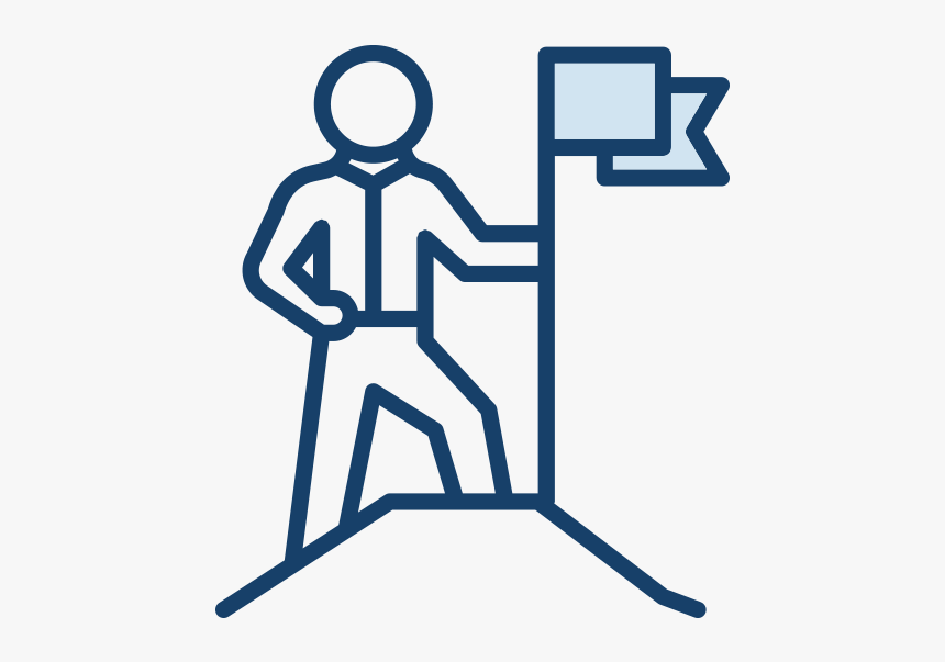 Man With Flag Icon Outline, HD Png Download