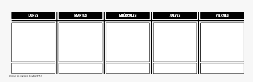 Días De La Semana Storyboard By Es-examples - Dias Da Semana Planilha, HD Png Download