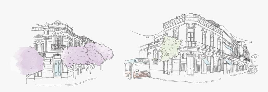 A Close Up Of A Building Drawing - Sketch, HD Png Download