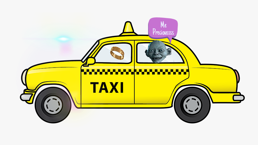 #gollum Taxi - New York Taxi Clipart, HD Png Download