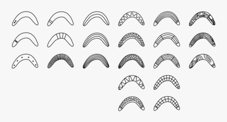 Boomerang Drawing Black And White - Boomerang Design, HD Png Download