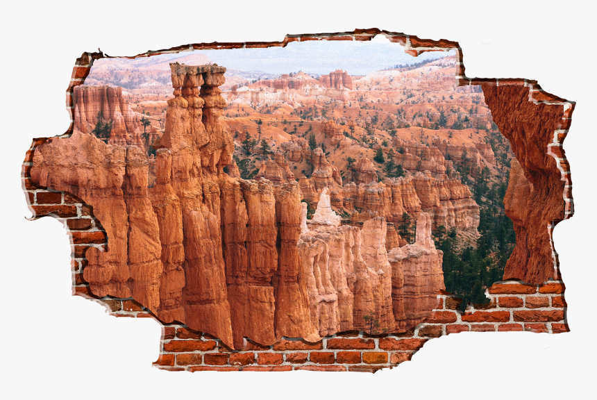 Zapwalls Decals Breaking Wall Inner Grand Canyon 
 - Bryce Canyon National Park, HD Png Download