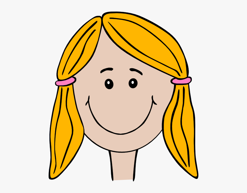 Girl Face Clipart - Clipart Girl Face, HD Png Download