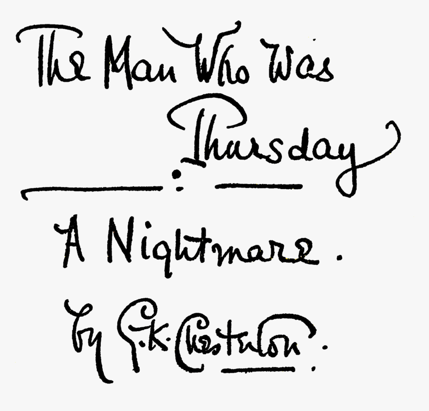 The Man Who Was Thursday, HD Png Download