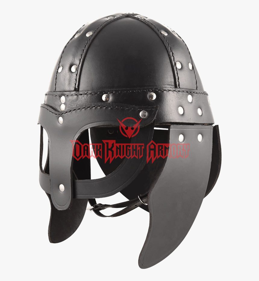 Leather Viking Helmet - Leather Helmet Medieval, HD Png Download
