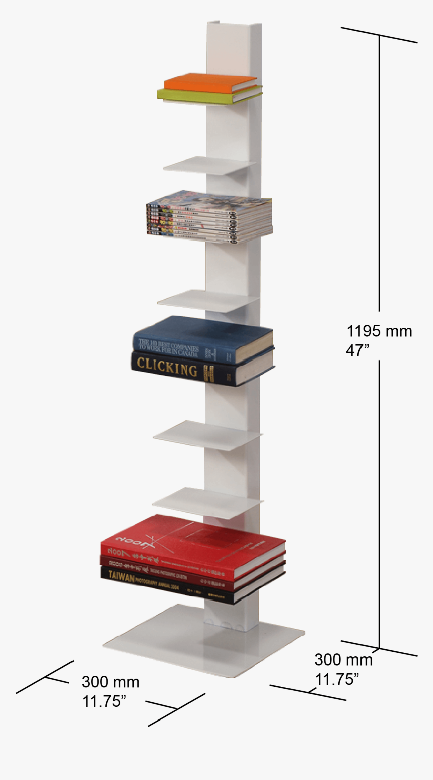 Spine Book Tower 8 Shelf - Shelf, HD Png Download