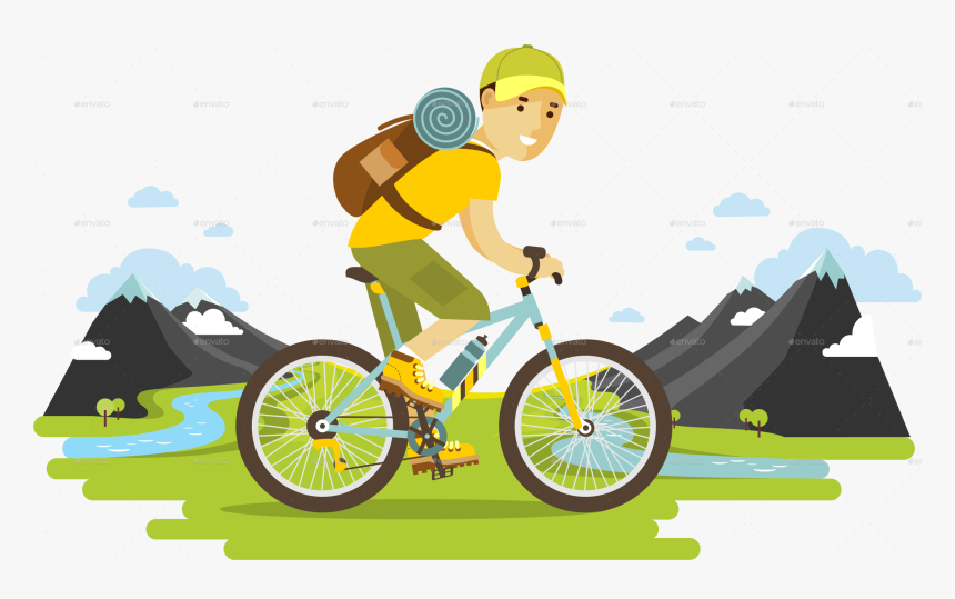 تصویر مرد دوچرخه سوار, HD Png Download