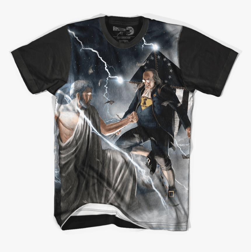 Zeus Ben Franklin Vs - Ben Franklin Vs Zeus, HD Png Download