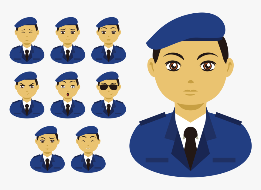 Brigadier Emotions Expression Vector - Niño Brigadier Animado, HD Png Download