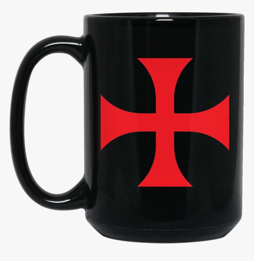 Knights Templar Cross Black Mug 15oz - Love You To The Moon And Back Pikachu, HD Png Download