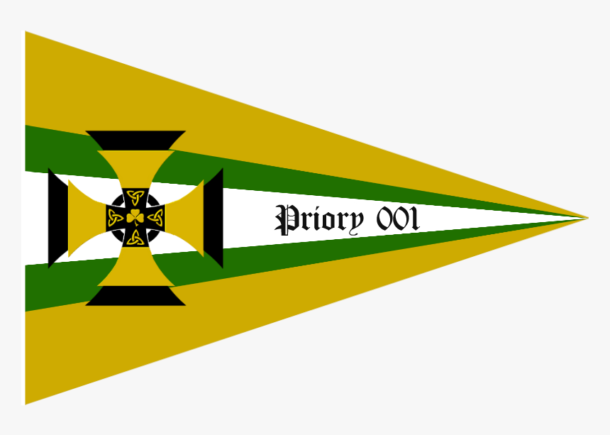 Celtic Cross Templar Knight Priory Pennant Clipart - Graphic Design, HD Png Download