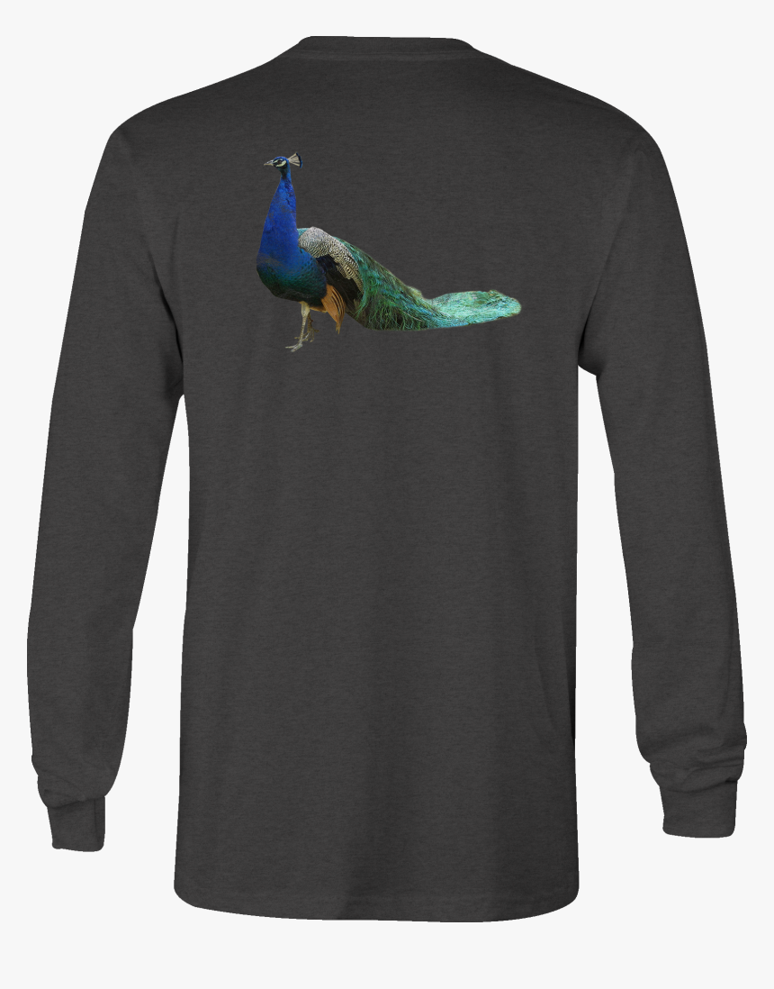 Long Sleeve Tshirt Peacock Feathers Shirt For Men Or - T-shirt, HD Png Download