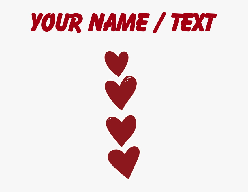 Custom Vertical Red Hearts Classic Thong - Heart, HD Png Download