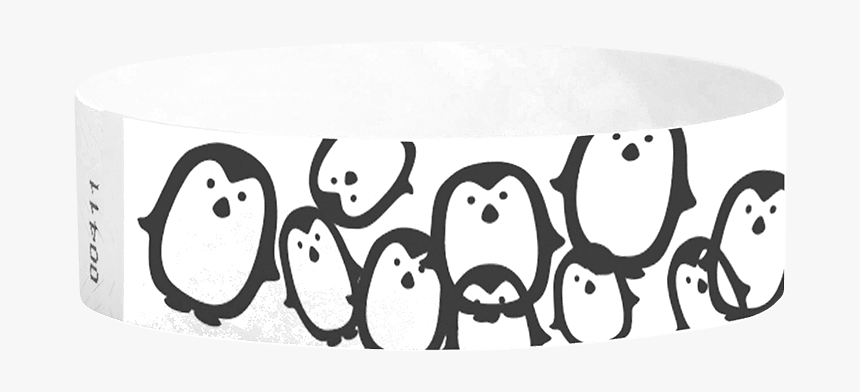 Penguin Tyvek Wristbands, HD Png Download