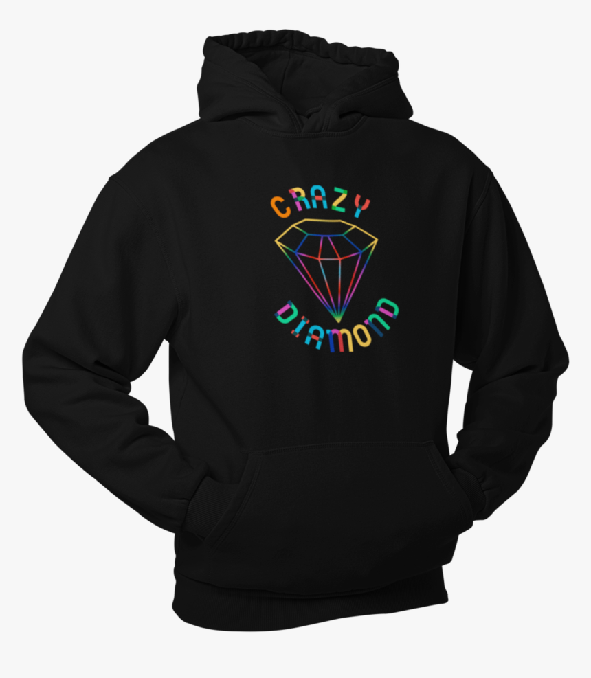 Crazy Diamond ~ Unisex Fleece Pullover Hoodie ~ Black - Hoodie, HD Png Download