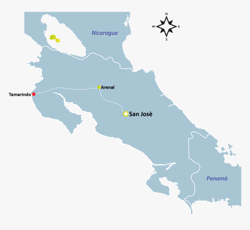 Costa Rica Map Png, Transparent Png