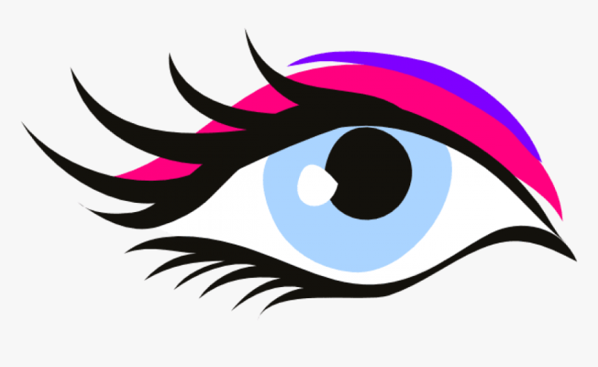 Free Png Download Eye Lash Vector Art Png Images Background - Eye With Lashes Vector, Transparent Png