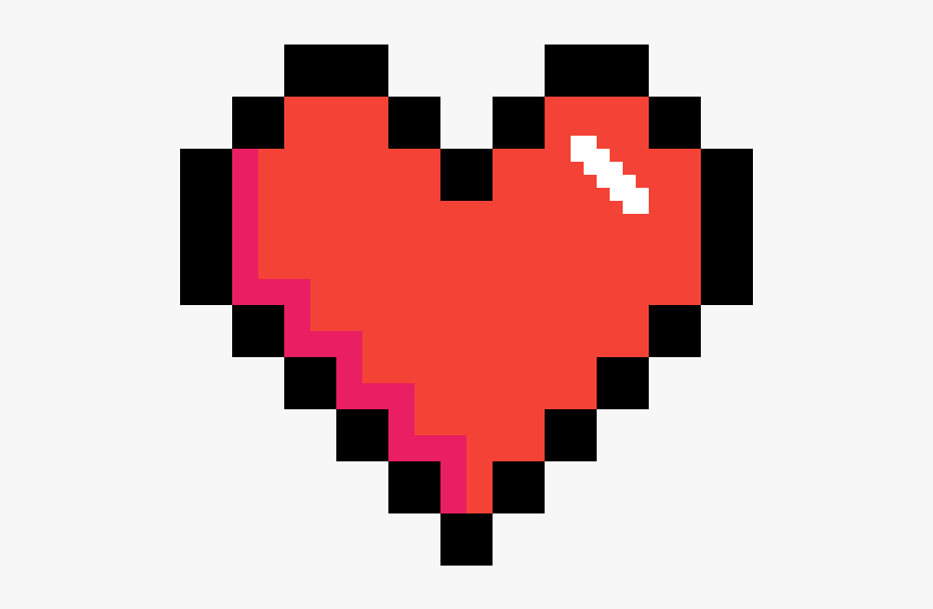 Heart Pixel Art Png, Transparent Png