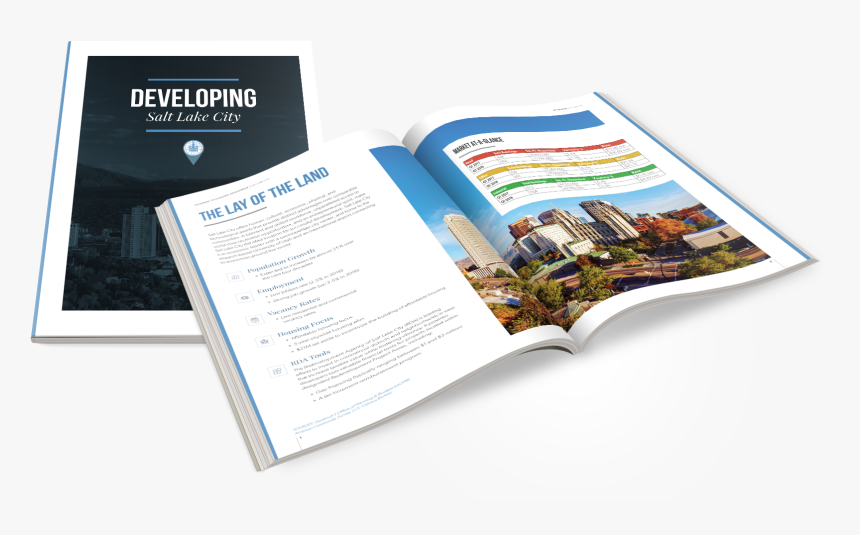 Slcrda Developing Salt Lake City Brochure - Brochure Mockup Png, Transparent Png