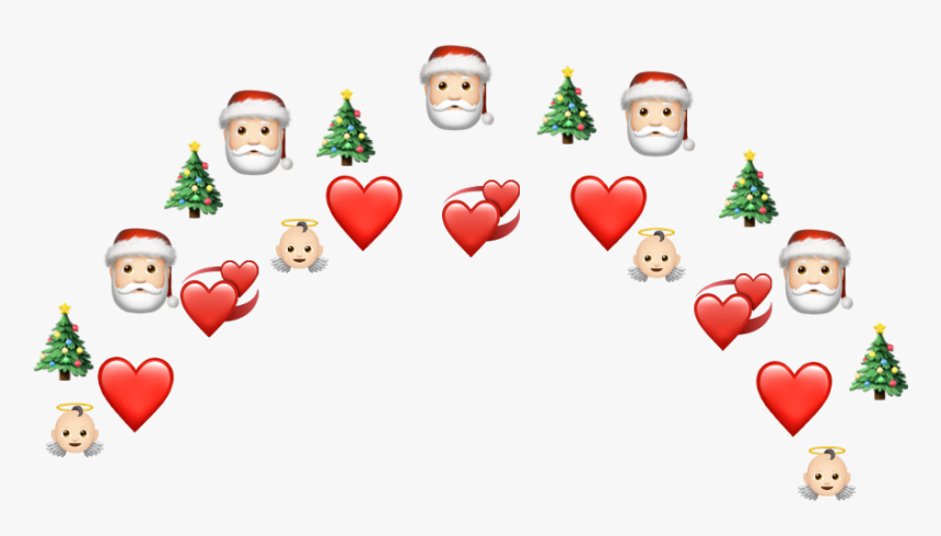 #christmas #crown #emoji #tree #xmas, HD Png Download
