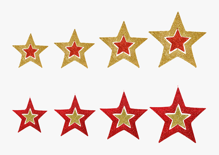 Gold Star Sticker Cartoon , Png Download - Rainbow Stars Row, Transparent Png