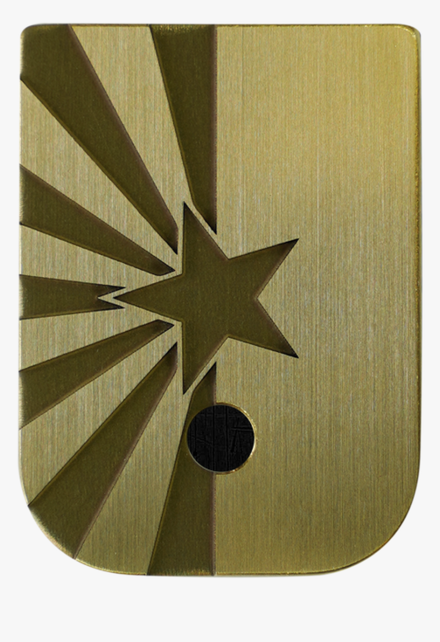 Arizona Flag Brass Brushed Finish Mag Plate - Emblem, HD Png Download