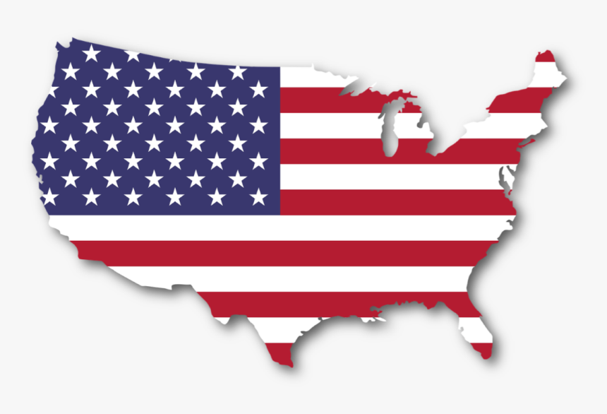 Picture - Usa Flag On Country Png, Transparent Png