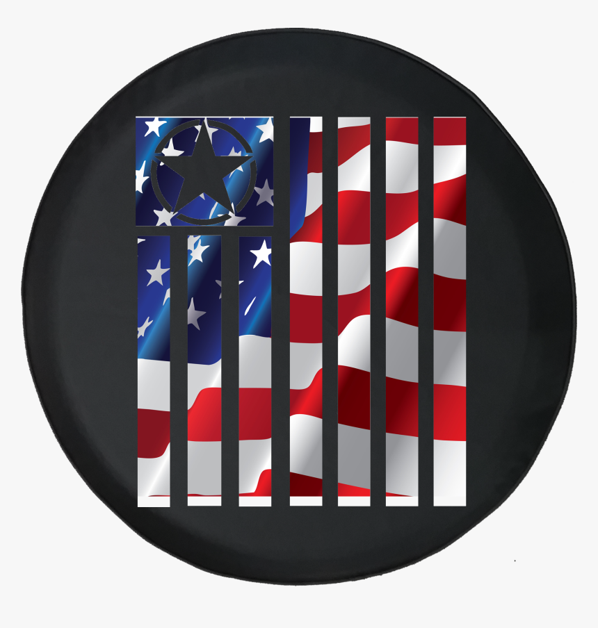 Jeep Wrangler Tire Cover With Tactical Military Star - Graphic Design, HD Png Download
